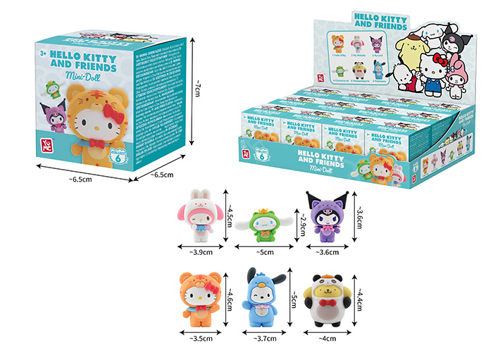 YUME Hello Kitty & Friends – Mini Doll Forest Friends Series 5cm In Blind Box (cm xx H) 6ass…x12